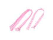 5 Pcs Pink Nylon Dress Zippers Tailor Sewing Tools 24 inch