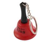 Metal Split Ring Gift Mini Handbell Pendant Ornament Keychain Bell Red