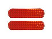 Vehicle Car Red Plastic Reflective Stickers 10 Pcs