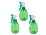 Unique Bargains 3pcs 500ml Nozzle Head Hand Trigger Water Sprayer Mist Spray Bottle Green