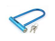 Unique Bargains Durable U Shaped Alloy Bicycle Motorcycle Security Safeguard Lock w 2 keys