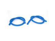 2pcs 84cm Long Blue Plastic Bellows Type Drain Aquarium Water Pump Hose Tube