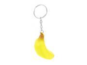 2.6 Length Mini Yellow Banana Shaped Pendent Keys Ring Chain Holder