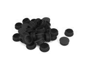 30pcs 32mm Round Tubing Plastic Hole Plug End Cap Cover Pipe Tube Inserts Black