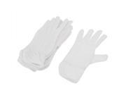 Unique Bargains 5 Pairs White Dots Pattern Protective Antiskid Anti Slip Working Driving Gloves