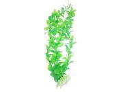 Unique Bargains White Ceramic Base Plastic Water Plant 14.4 Height for Fish Tank