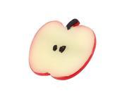 Woman Metal Apple Slice Shape Decoration Hair Clip White Red