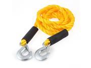 Unique Bargains 2.9M Metal Hooks Pulling Strap Towing Rope Orange Nylon for Auto