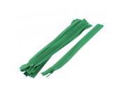 Unique Bargains Clothes Invisible Nylon Coil Zippers Tailor Sewing Craft Tool Green 25cm 10 Pcs