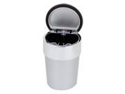 Portable Plastic Smokeless Ashtray for Car with Blue Light Silver Tone