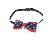 Anchor Printed Bell Detail Pet Dog Bow Tie Bowtie Bowknot Red Navy Blue