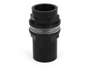 Unique Bargains Black Plastic 1 PT Female Male Thread Dia Straight Joining Tube Connector Joiner