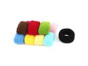 Unique Bargains 12 Pcs Girl Elastic Hair Ties Band Rope Ponytail Holder Scrunchie Assorted Color