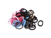 Unique Bargains Women Elastic Hair Ties Bands Rope Ponytail Scrunchie Holder Colorful 56 Pcs