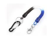 Travelling Carabiner Hook Coil Lanyard Spring Key Chain w Lobster Clasp