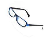 Single Bridge Clear Lens Plano Eyeglasses Black Blue for Women Men