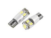 Unique Bargains 2pcs Car Canbus T10 W5W 194 White 5630 SMD 6 LED Bulb Light Lamp DC 12V Internal