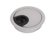 Unique Bargains Computer Desk Table Cabinet Round Wire Cable Grommet Hole Cover Silver Tone