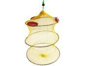 Unique Bargains Angling Fishing Yellow 3 Layers 18 Long Fish Holding Saver Keeping Net