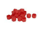Unique Bargains 20 Pcs Red Silicone Wheel Lugs Nuts Bolts Covers Hub Tyres Screw Dust Caps