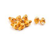 Unique Bargains 10 Pcs Gold Tone Smile Face Print Motorbike License Plate Bolt Screws 24mm Long