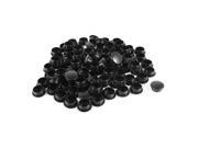 Unique Bargains 100 Pieces Plastic 12mm Diameter Flush Type Hole Plug Caps Cover Black