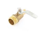 1 2BSP 20mm Male Thread Hose Pipe Lever Handle Ball Valve