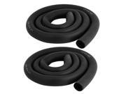 Unique Bargains 2 Pcs Black 180cm Long Air Conditioner Piping Thermal Insulation