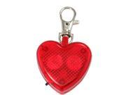 Unique Bargains Plastic Red Heart Lovely Hang Keychain Flashing Keyring