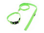 Unique Bargains Green LED Flash Light Release Buckle Pet Dog Adjustable Nylon Collar Leash Lead
