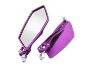 Unique Bargains Pair Motorcycle 360 Degree Angle Purple Casing Side Rear View Mirror