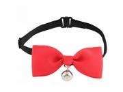Pet Cat Puppy Bowknot Bell Pendant Bowtie Necktie Collar Clothes Match Red