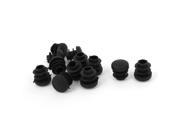 Unique Bargains 12 Pcs 14mm Diameter Round Black Plastic Dustproof Tube Pipe Insert Bung