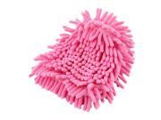 Unique Bargains Car Auto Pink Cleaning Washing Double Side Microfiber Mitten Glove
