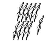 Unique Bargains 10 x Hair Ornament Barrette Bar Clips DIY Hairstyle Bobby Pin Black for Ladies