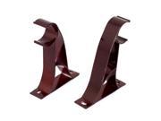 Unique Bargains 2pcs 1 Dia Drapery Curtain Rod Metal Ceiling Bracket Holder Burgundy