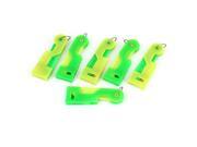Unique Bargains Home Plastic Press Button Yellow Green Sewing Tool Needle Threader 6 Pieces