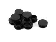 Unique Bargains 12 x Black Plastic Blanking End Cap Caps 1 1 4 Round Covers Tube Pipe Inserts