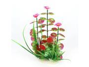 Unique Bargains 25.1cm Green Fuchsia Artificial Plastic Water Plant Grass for Fish Tank
