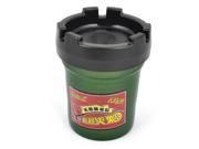 Outdoor Portable Metal Cup Designed Ashtray for Car with 3 Grooves Dark Green Black
