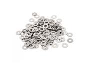 100Pcs M3x7mmx0.5mm Stainless Steel Metric Round Flat Washer for Bolt Screw