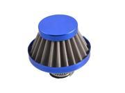 Auto Car Rubber End Clamp on 11mm 0.5 Intake Tapered Air Filter Blue
