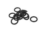 Unique Bargains 12 Pcs Black Rubber 14 x 20 x 3mm Fastener Flat Washer Gasket Ring Kit