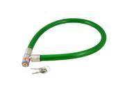 Durable 24.4 Flexible Cable Bike Bicycle Security Safeguard Lock w 2 keys Green