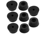 Unique Bargains 8 Pcs Nonslip Screw Mount Machine Rubber Foot Floor Protector Black