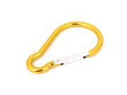 Outdoor Sports Travel Spring Loaded Carabiner Hooks Clips Gold Tone 10cm Long