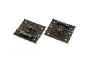 2pcs 51mmx43mm Vintage Style Jewelry Box Hasp Latch Lock w Screws