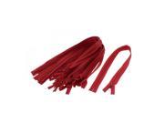 Unique Bargains Dress Pants Closed End Nylon Zippers Tailor Sewing Craft Tool Red 50cm 20 Pcs