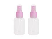 Unique Bargains 2 Pcs Pink Plastic Liquid Cosmetic Spray Bottles Container Holder 57ml