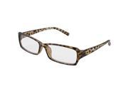 Unique Bargains Unique Bargains Brown Leopard Printed Arm Clear Lens Plain Spectacles Glasses for Lady